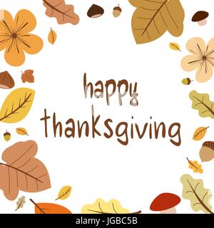 Hand drawn joyeux Thanksgiving Day background vector illustration. Illustration de Vecteur