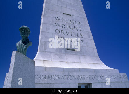 Monument des frères Wright, Wright Brothers National Memorial, Caroline du Nord. Banque D'Images