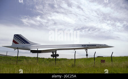 Air France Aerospatiale/BAC Concorde sur l'affichage à Paris - Charles de Gaulle Airport Banque D'Images