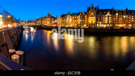 Et Binnenhafen Speicherstadt, Hambourg, Allemagne Banque D'Images