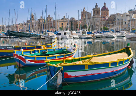 Dockyard Creek La Valette Malte Banque D'Images