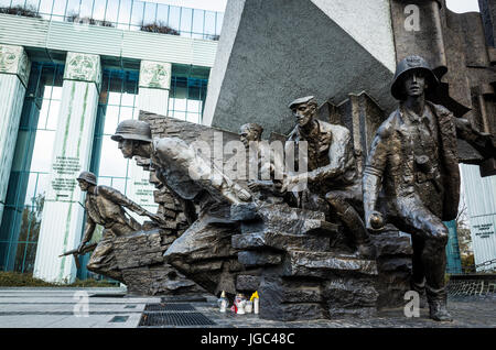 Monument à l'Insurrection de Varsovie, Varsovie, Pologne Banque D'Images