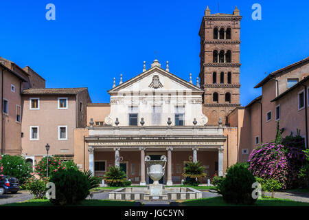 Basilique de Santa Cecilia in Trastevere, Rome, Italie Banque D'Images