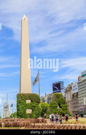 Obélisque de Buenos Aires, Buenos Aires, Argentine, Amérique du Sud Banque D'Images