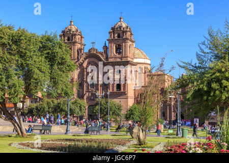 Église des Jésuites sur la Plaza de Armas, Cuzco, Pérou, Amérique du Sud Banque D'Images