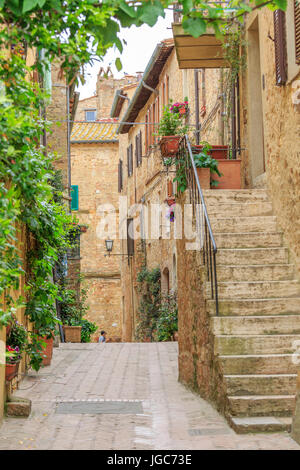 Pienza, Val d'Orcia, Toscane, Italie Banque D'Images