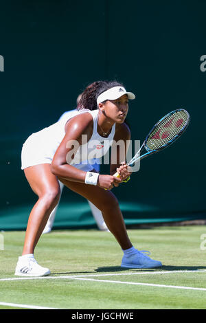 Londres, Royaume-Uni. 5 juillet, 2017. Naomi Osaka (JPN) Tennis : Naomi de Osaka au Japon pendant féminin deuxième tour des championnats de tennis de Wimbledon contre Barbora Strycova de la République tchèque à l'All England Lawn Tennis et croquet Club à Londres, Angleterre . Credit : AFLO/Alamy Live News Banque D'Images