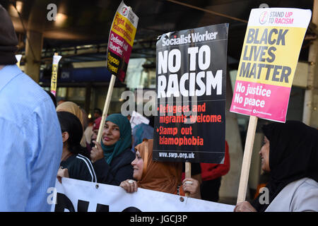 Londres, Royaume-Uni. Le 05 juillet 2017. Les attaques à l'ACIDE 'STOP' protestation d'urgence dans la région de Stratford, Londres. Alamy Live News Crédit : ZEN - Zaneta Razaite/Alamy Live News Banque D'Images