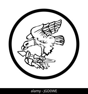 Symbole de l'icône des Samoa américaines, symbole iconique dans un cercle, sur fond blanc. Vector design iconique. Illustration de Vecteur