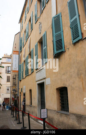 Maison de la famille Bonaparte à Ajaccio Banque D'Images