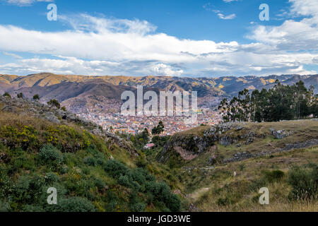 Vue aérienne de la ville de Cusco - Cusco, Pérou Banque D'Images