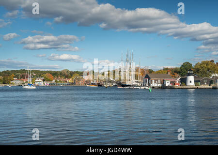 Port de Mystic Seaport, Connecticut Banque D'Images