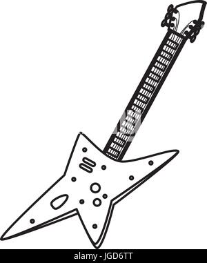 Icône de l'instrument de musique Guitare électrique vector illustration graphic design Illustration de Vecteur