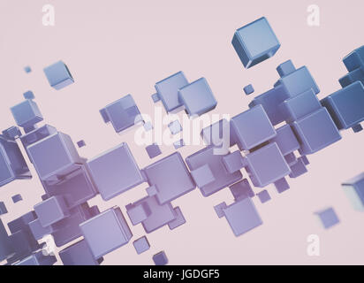 Résumé Contexte Les cubes numérique 3d Banque D'Images