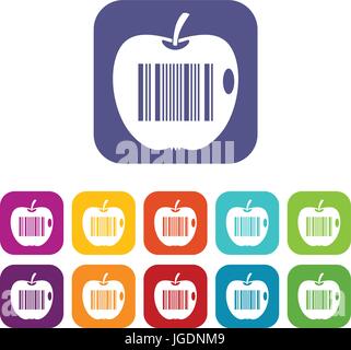 Code pour représenter l'identification des produits icons set Illustration de Vecteur