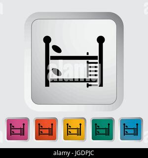 Lit superposé icône. Vecteur icône pour télévision liés aux applications mobiles et Web. Il peut être utilisé comme logo -, le pictogramme, l'icône, l'élément infographique. Vector Illust Illustration de Vecteur