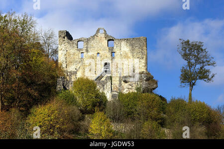 Bichishausen château dans la grande vallée de pur cauchemar, souabe, Baden-Wurttemberg, Burg im Großen Lautertal, Bichishausen Schwäbische Alb, Baden-Württe Banque D'Images