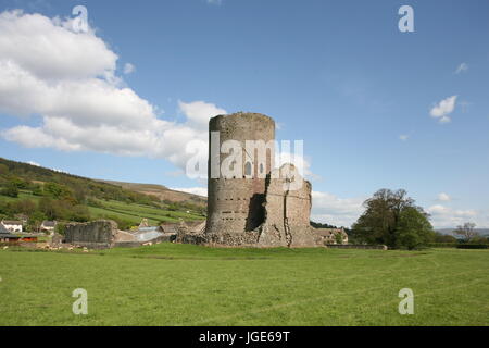 Château Tretower, Powys, Pays de Galles, douzième siècle garder shell avec tour ronde du xiiie siècle Banque D'Images