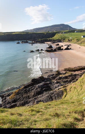 Village de Durness, en Écosse. Tôt le matin de la vue pittoresque de la baie de Sango au nord du village écossais de Durness. Banque D'Images