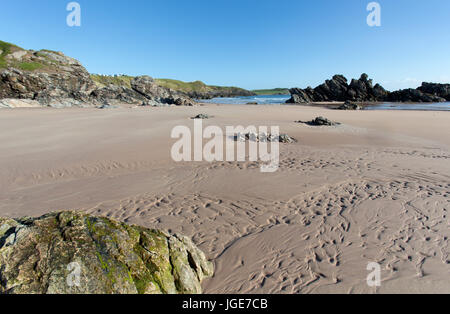 Village de Durness, en Écosse. Tôt le matin de la vue pittoresque de la baie de Sango au nord du village écossais de Durness. Banque D'Images