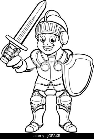 Knight Personnage Illustration de Vecteur