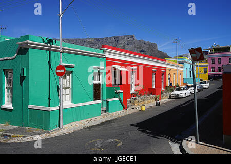 Bo-Kaap ville maisons région de Cape Town. Banque D'Images