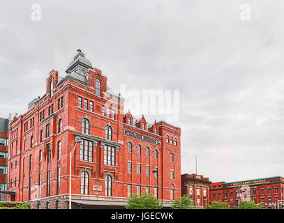 Wilkes-Barre, États-Unis - 24 mai 2017 : brasserie abandonnée Stegmaier bâtiment reste extérieur en Pennsylvanie Banque D'Images