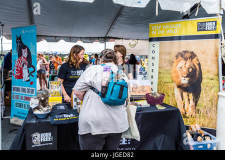 Washington DC, USA - 24 septembre 2016 : VegFest festival végétarien végétalien et gardez Wildflife signe à l'état sauvage Banque D'Images