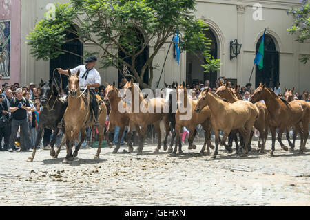 San Antonio de Areco, province de Buenos Aires, Argentine - 11 novembre 2012 : Gaucho (South American Cowboy, est un résident de l'Amérique du Sud o pampas) Banque D'Images