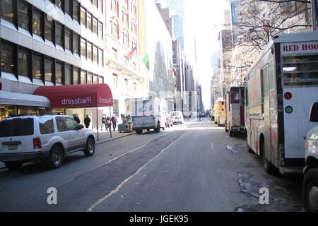 W 46th St, Little Brésil street, Times Square, New York, United States Banque D'Images