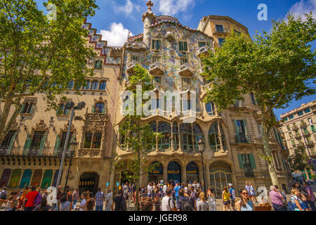 Création de Gaudi Casa Batlo interne. La Casa Batlló a été construit en 1877. C'est un célèbre bâtiment situé dans le centre de Barcelone. Banque D'Images
