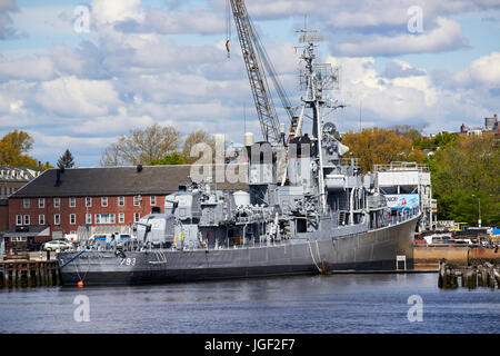 USS cassin young Charlestown Navy Yard Boston USA Banque D'Images