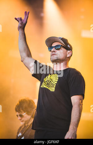 Clisson, France. 17 Juin, 2017. Ugly Kid Joe en live sur la scène du festival Hellfest 2017 à Clisson. Credit : Alessandro Bosio/Pacific Press/Alamy Live News Banque D'Images