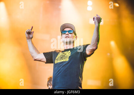 Clisson, France. 17 Juin, 2017. Ugly Kid Joe en live sur la scène du festival Hellfest 2017 à Clisson. Credit : Alessandro Bosio/Pacific Press/Alamy Live News Banque D'Images