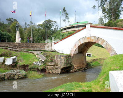 19ème juin 2017, TUNJA, COLOMBIE - Puente de Boyaca, le site de la célèbre bataille de Boyaca où l'armée de Simon Bolivar, avec l'aide de la Brit Banque D'Images