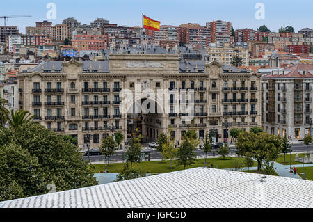 Siège de Banco Santander à Santander dans le Nord de l'Espagne Banque D'Images