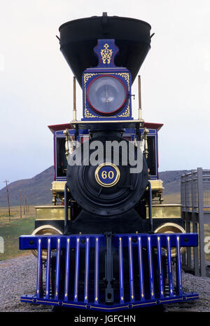 Machine à vapeur Jupiter, Golden Spike National Historic Site, de l'Utah Banque D'Images