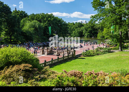 Central Park à New York City, Bethesda Terrace Banque D'Images