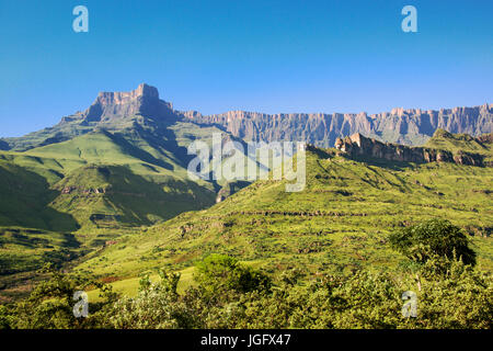 Amphithéâtre Thendele uKahlamba Royal Natal Park Parc du Drakensberg, KwaZulu-Natal, Afrique du Sud Banque D'Images