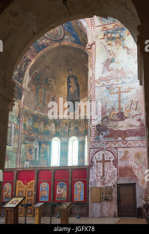 Dans l'abside de l'intérieur de la cathédrale de la Nativité de la Vierge, monastère de Gelati, Kutaisi, Imereti Province (Mkhare), Géorgie Banque D'Images