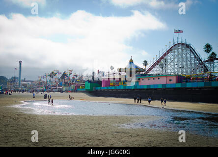 Santa Cruz Beach Boardwalk de la plage Banque D'Images