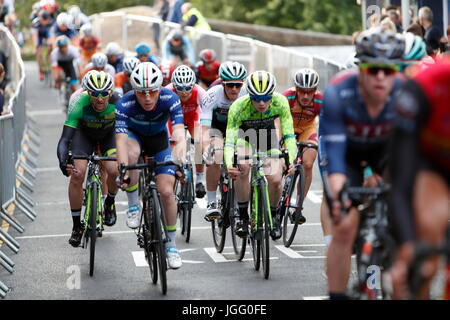 Skipton, UK. 5e juillet, 2017. Skipton Mens Elite Race Cycle Mercredi, 05 juillet 2017 : Crédit Les Wagstaff/Alamy Live News Banque D'Images