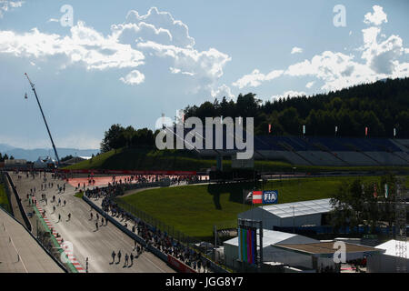 Spielberg, en Autriche. Le 06 juillet, 2017. Sport Automobile : Championnat du Monde de Formule 1 de la FIA 2017, Grand Prix d'Autriche, vue générale, Red Bull Ring Spielberg Credit : dpa/Alamy Live News Banque D'Images