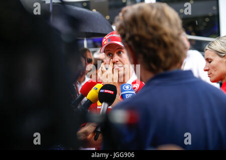 Spielberg, en Autriche. Le 06 juillet, 2017. Sport Automobile : Championnat du Monde de Formule 1 de la FIA 2017, Grand Prix d'Autriche, # 5 Sebastian Vettel (GER, Scuderia Ferrari), Crédit : dpa/Alamy Live News Banque D'Images