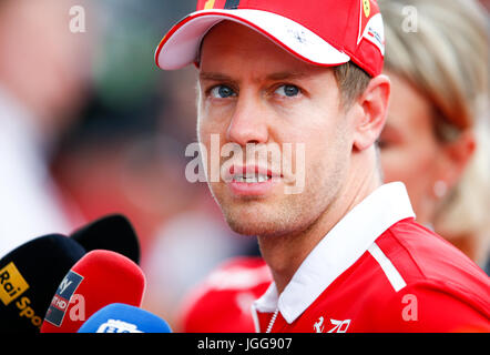 Spielberg, en Autriche. Le 06 juillet, 2017. Sport Automobile : Championnat du Monde de Formule 1 de la FIA 2017, Grand Prix d'Autriche, # 5 Sebastian Vettel (GER, Scuderia Ferrari), Crédit : dpa/Alamy Live News Banque D'Images