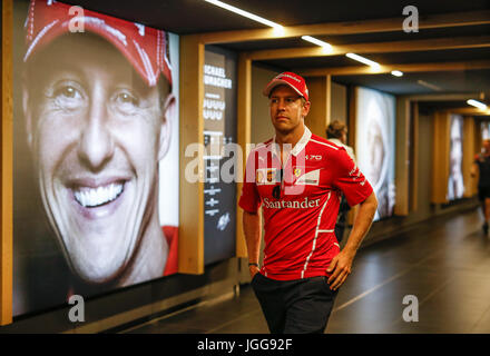 Spielberg, en Autriche. Le 06 juillet, 2017. Sport Automobile : Championnat du Monde de Formule 1 de la FIA 2017, Grand Prix d'Autriche, # 5 Sebastian Vettel (GER, Scuderia Ferrari), Crédit : dpa/Alamy Live News Banque D'Images