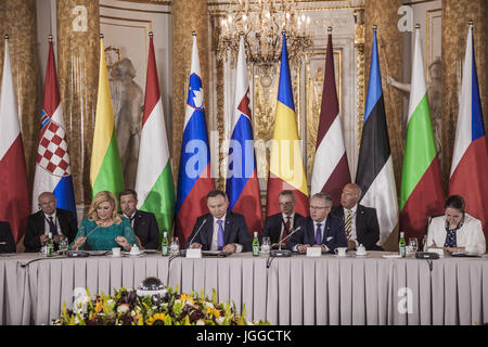 Varsovie, Mazovie, Pologne. 6 juillet, 2017. L'Initiative des trois mers Sommet à Varsovie, Pologne. Credit : Celestino Arce/ZUMA/Alamy Fil Live News Banque D'Images