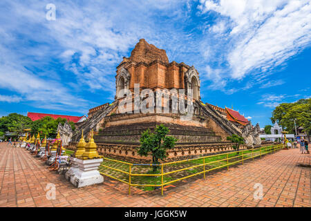 Chiang Mai, Thaïlande au Wat Chedi Laung. Banque D'Images