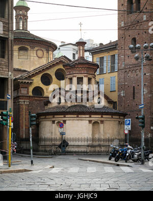 Milan. L'Italie. 9 siècle de San Satiro Sacellum attenant à l'église de Santa Maria presso San Satiro. Banque D'Images