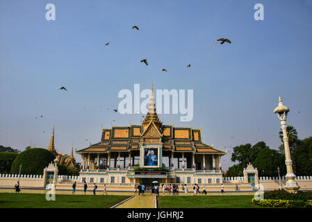 Le Chan Chhaya Pavillon au Palais Royal à Phnom Penh, Cambodge Banque D'Images